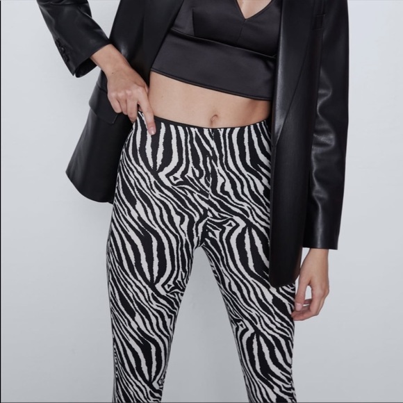 Zara | Pants u0026 Jumpsuits | Zara Zebra Leggings | Poshmark